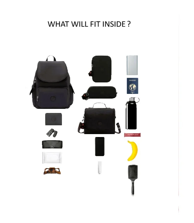 kipling City Pack Medium Female Backpack - Black Noir